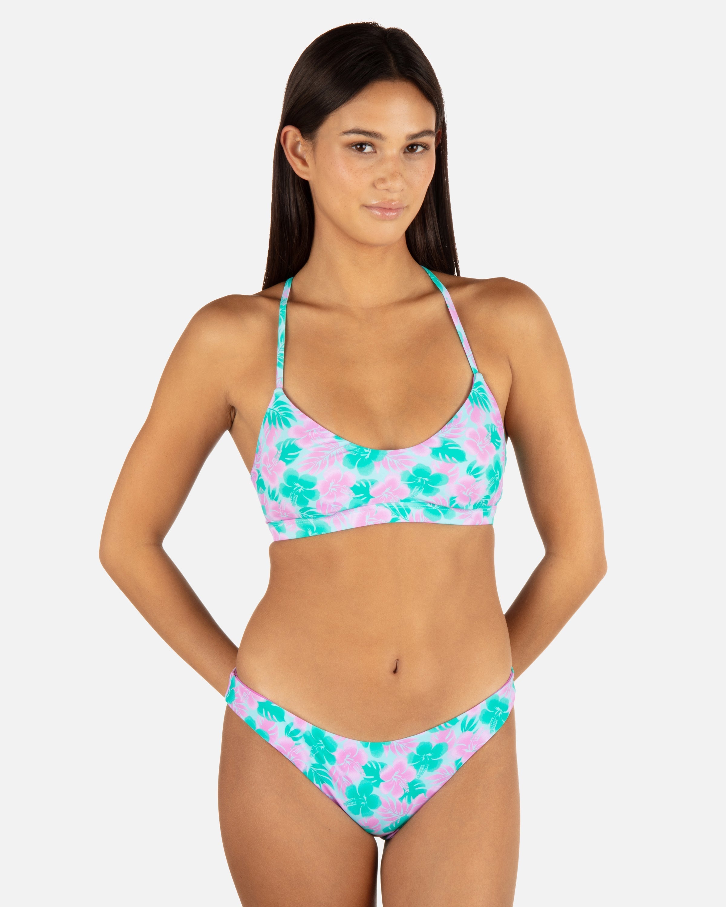 Lani Floral Adjustable Bikini Top