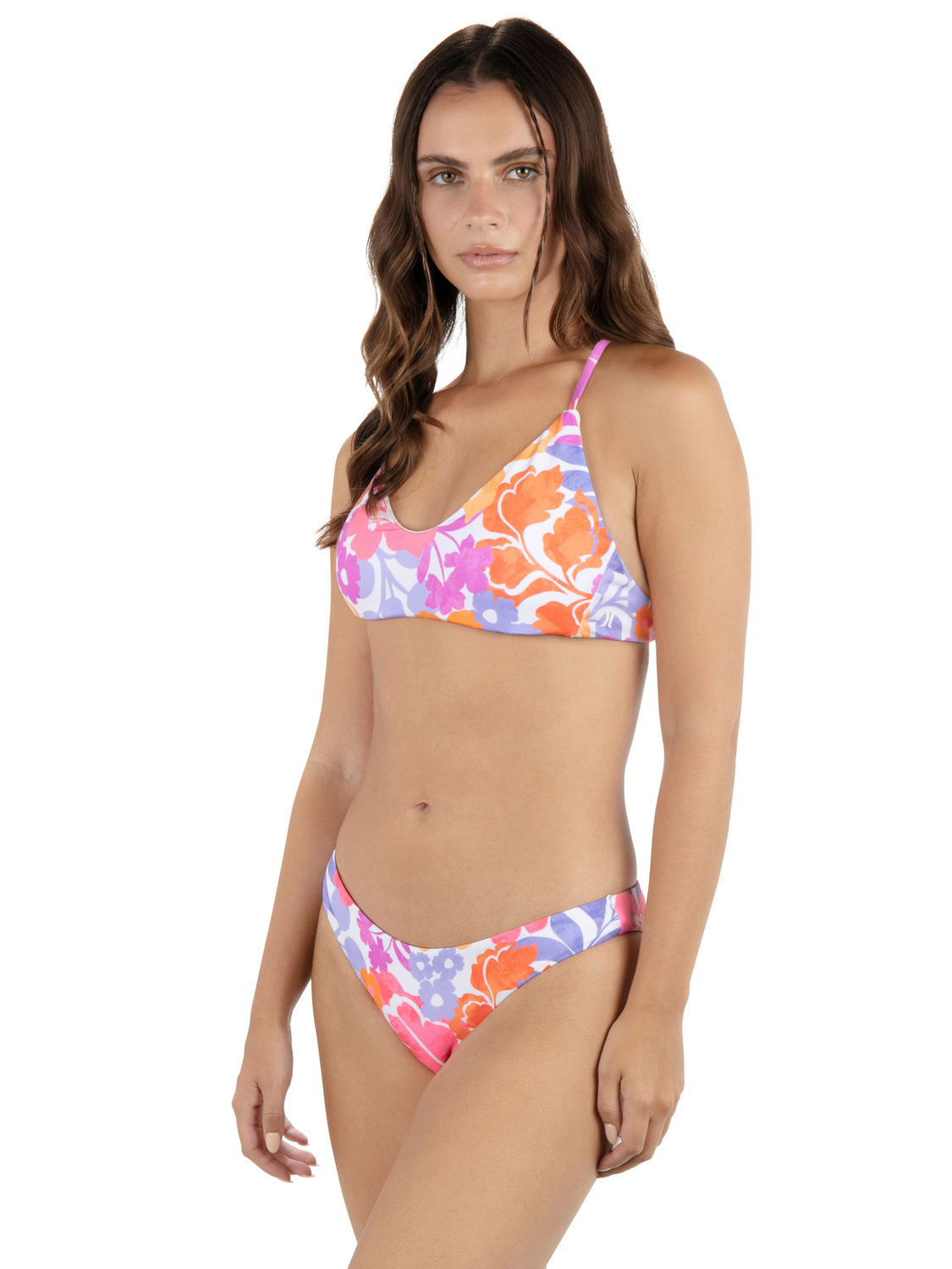 Island Floral Crossback Bikini Top