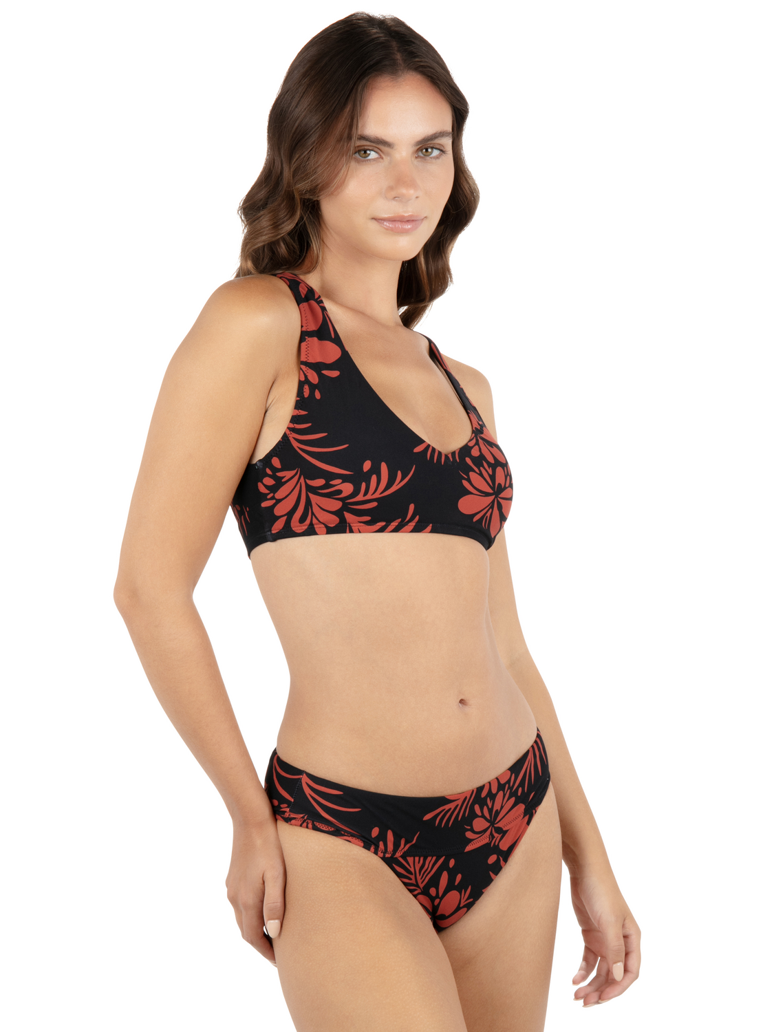 Hidden Tropical Mid Rise Cheeky Bikini Bottom